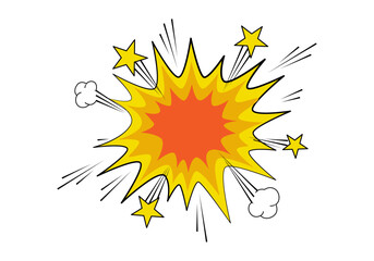 Dibujo de explosión en fondo blanco