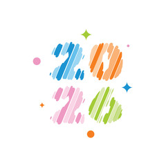 Colorful New Year 2026 Designs Text Typography