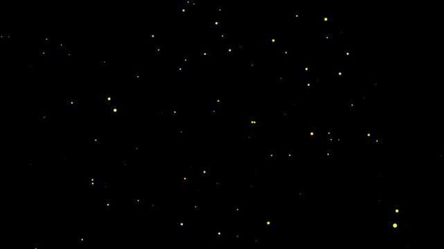 Burning Fire Embers and Snow Particles &ndash; Glowing Sparks, Dust, and Ashes Floating in Air on Black Background, Realistic Cinematic Winter Fire Overlay Loop Animation in 4K.