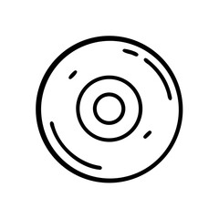 Donut Outline Icon Illustration
