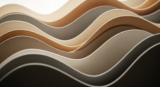 Elegant Wavy Layers in Neutral Earth Tones Abstract Background
An elegant abstract background featuring smoothly layered, undulating bands in a spectrum of neutral earth tones, including beige