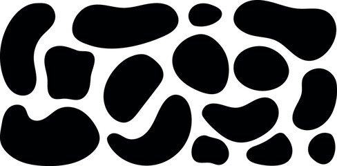 Ink shape abstract round colorful pastel organic natural blob blot irregular form sticker. Wavy speech curvy bubbles for text