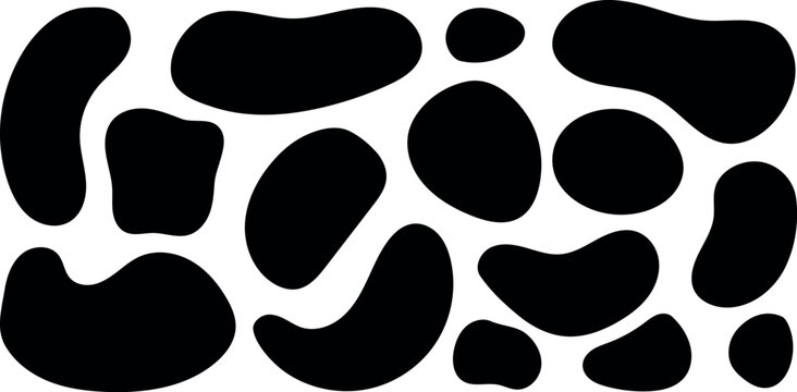 Ink shape abstract round colorful pastel organic natural blob blot irregular form sticker. Wavy speech curvy bubbles for text