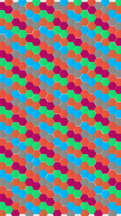 Colorful Hexagon Pattern Background Design with a Variety of Vibrant Colors and Repeated Geometric Shapes for Modern Designs