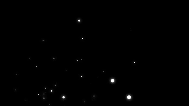 Fire Sparkle Dots, Loop flickering gold dust stars particles animation. Flying around fire dust particles sparks or ember Black Background. Dust Particles Floating On Black Background.
