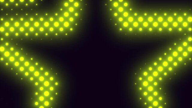 Yellow neon cube dots abstract vj loop
