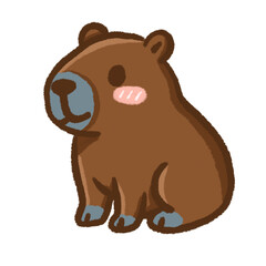 Cute Brown Bear Cartoon Vector Illustration for Children