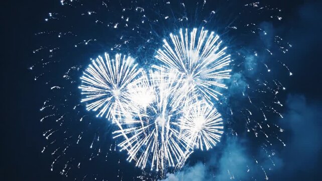 Silhouette of Person Holding a Bright Sparkler Firework at Night, Celebrating Festive Occasion with Fireworks Display, Creating a Dynamic and Joyful Atmosphere for Events and Celebrations