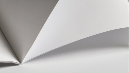 Open book with blank pages, ready for content.