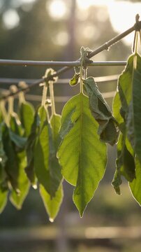 Patchouli leaves move gently under warm sunlight, blending earthiness and freshness