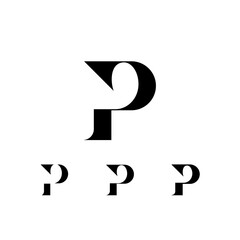Exquisite letter P, decorative posh font, vector illustration 10EPS