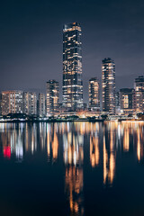 Obraz premium shenzhen skyline at night