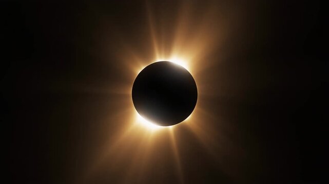 Total solar eclipse revealing the sun's corona in a spectacular celestial event
