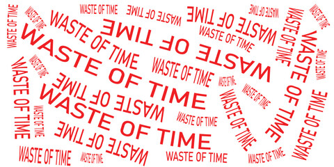Waste of Time Vector Illustration – Concept of Lost Productivity, Inefficiency, and Time Management