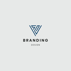 Modern branding logotype with vector