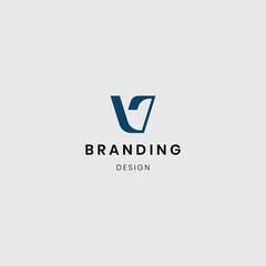 Brand logo letter v logotype vector