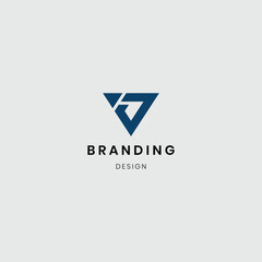Naklejka premium Branding design letter logotype templates