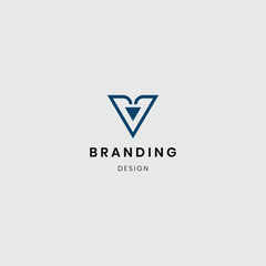 Naklejka premium Branding design letter logotype templates