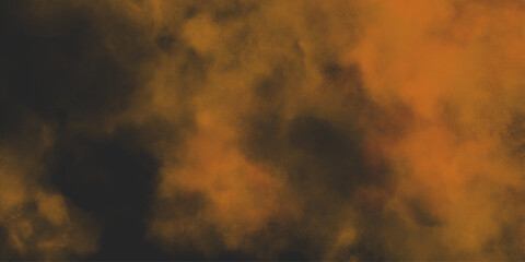 Brown texture. Orange powder explosion on black background. grunge and grainy abstract Flying through stormy brown clouds .