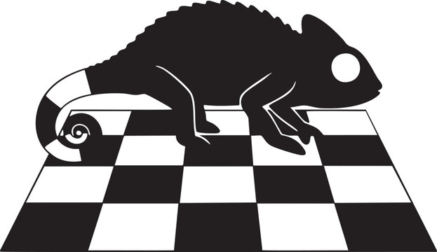 Chameleon on Chessboard Icon: Strategy, Adaptability, and Change