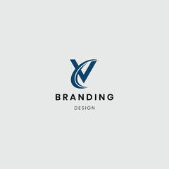 branding letter v logo templates collection