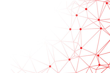 Red Abstract Geometric Network Lines Background.
