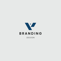 Fototapeta premium silhouette V letter logo collection