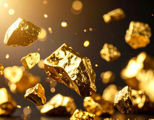 Floating Gold Nuggets &ndash; Luxury Precious Metal