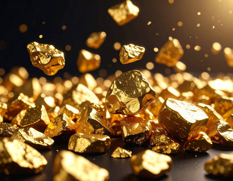 Floating Gold Nuggets &ndash; Luxury Precious Metal