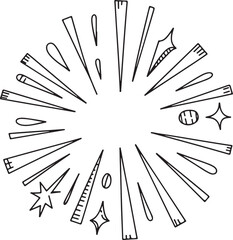 Obraz premium Sparkling Explosion Radiating Light Burst, Celebration Firework Glitter Effect, Star Cluster