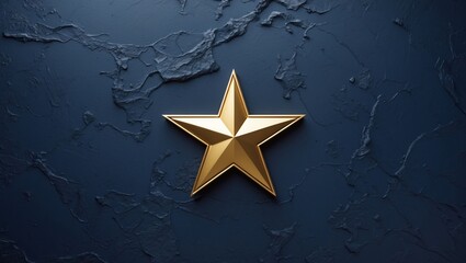 Fototapeta premium Gold Star Award Achievement, Excellence, Recognition, Success