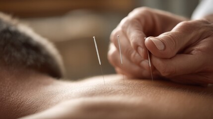 Acupuncture and Energy Flow Balancing Treatment in Clean Contemporary Wellness Environment