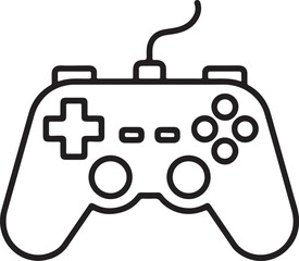 Obraz premium game controller Line Art Illustration, Coloring Book Page Line Art Drawing