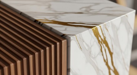 Modern Marble and Wood Textured Surface Abstract Background