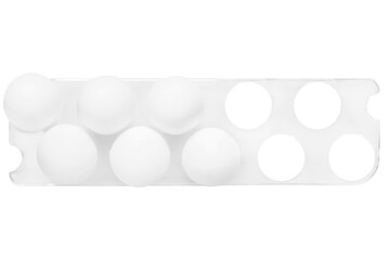 Eggs on a tray isolated