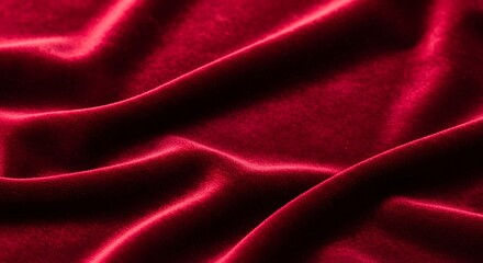 Obraz premium Elegant Waves Red Velvet Texture for Luxurious Backgrounds and Designs