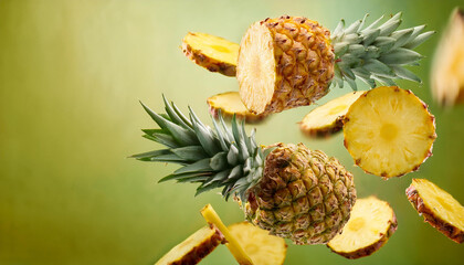 Fresh Pineapple Fruit and Slices &ndash; Tropical Food