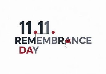 Remembrance day november 11th with poppy symbol commemorating veterans and fallen soldiers