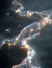 Obraz premium Luxurious rainbow holographic map