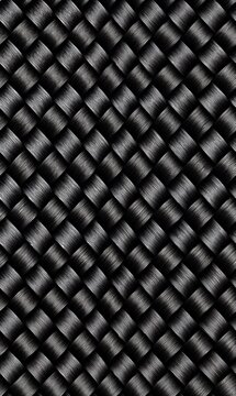 Intricate Black and Grey Diamond Pattern with Woven Texture and High-Contrast Depth