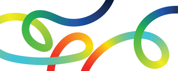 Abstract Gradient Color Shapes Pattern. Background with Wave Rainbow Ribbons. Vector Color Lines with Gradient. Geometric Shapes Graphic Design Element