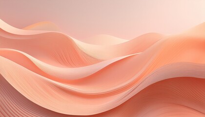 minimal abstract wave design in soft peach tones