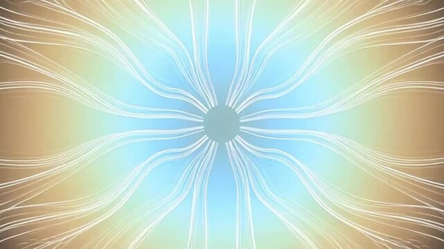 Bright summer sun ray burst vector illustration with abstract yellow and blue sky background design