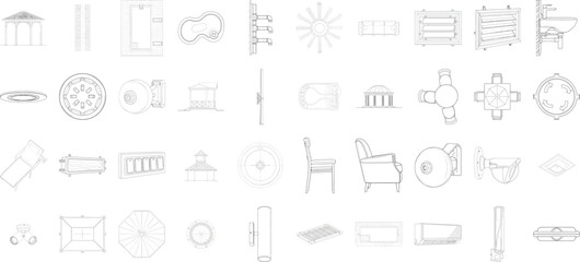Collection of various icons and symbols