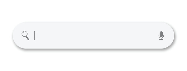 Modern UI Search Field Icon with Text Cursor and Microphone