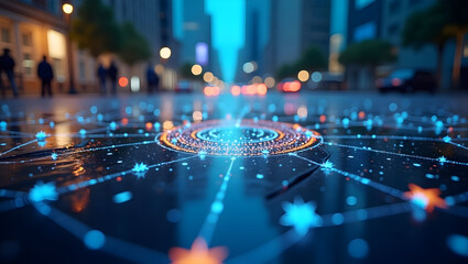 Premier 5G Urban Network Research: Smart City Connectivity & Digital Transformation for Metropolitan Growth - Photo Stock Concept