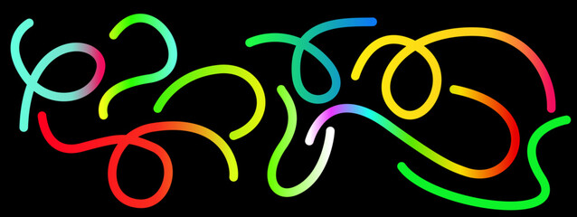 Abstract colorful lines graphic illustration 3Dart graphic design vector art backdrop rainbow gradient swirl pattern