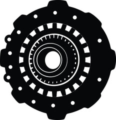 An industrial gearbox casing silhouette 