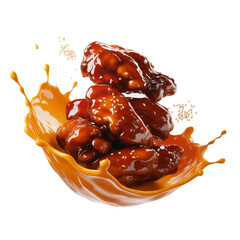  general tso chicken flying splash isolated on white background (6).png