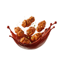  general tso chicken flying splash isolated on white background (8).png